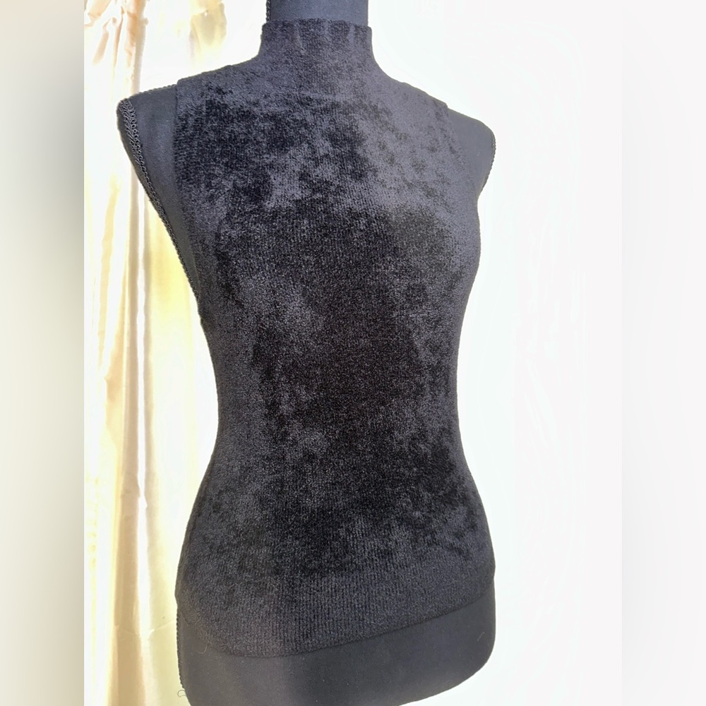 IRO Paris Womens Sleeveless Mock Neck‎ Viscose/Nylon Top Black Small STRETCHY